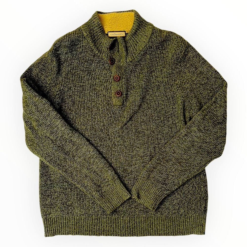 Mens G.H. Bass & Co Olive Green Pullover sweater XXL